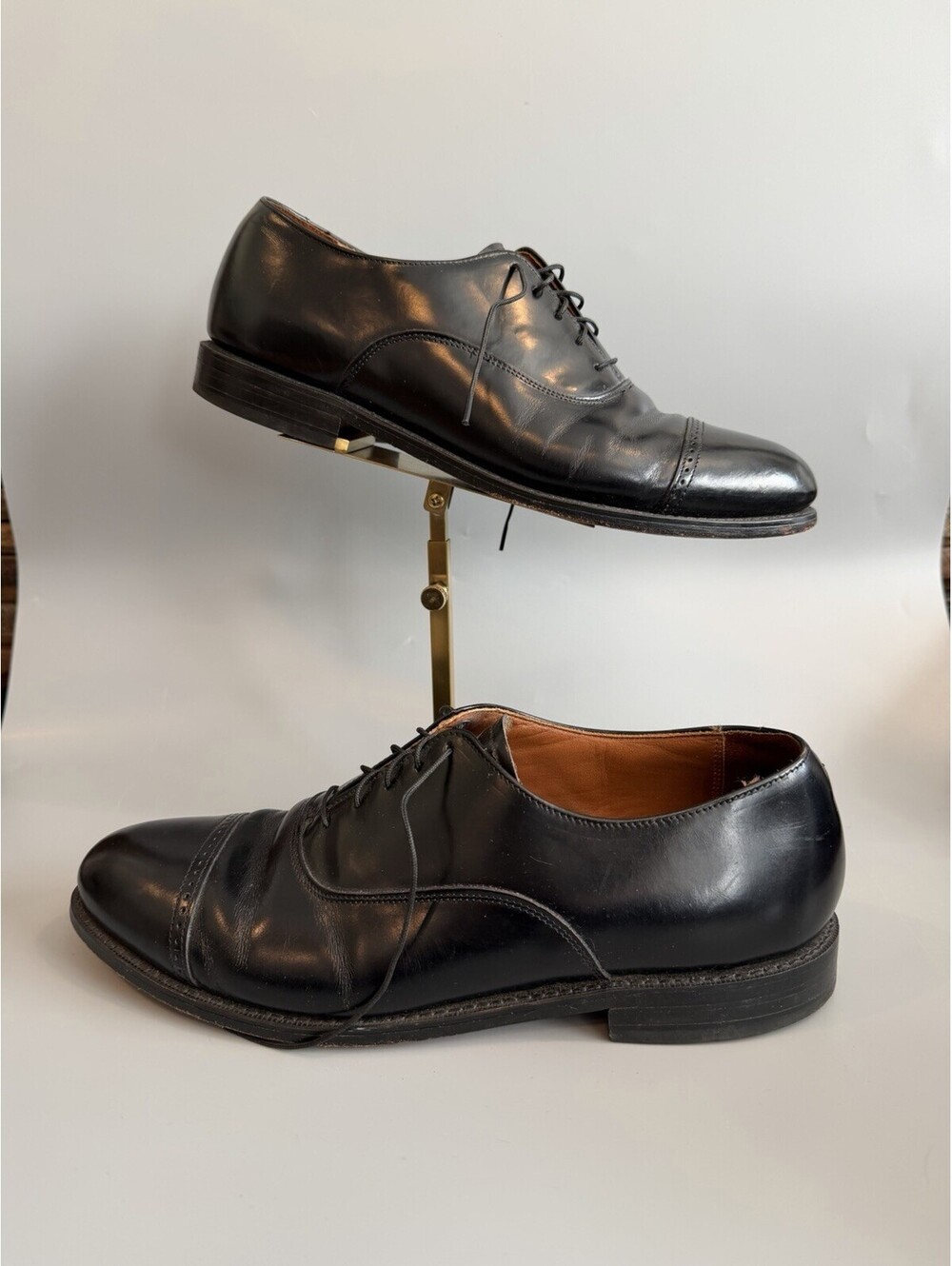 Bostonian Classics Black Leather Oxford Dress Shoe Size 10.5 Preppy Workwear